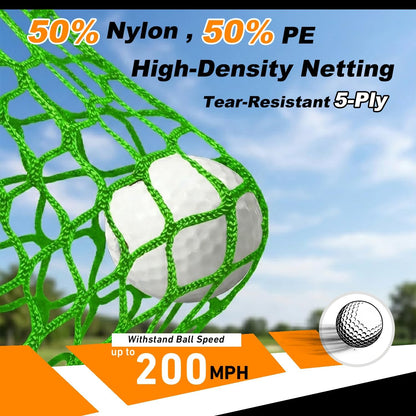 Golf Cage Net,Golf Cage Netting,Golf Hitting Cage,Golf Nets for Backyard Driving, Heavy Duty Golf Cage Net,High Impact Golf Net System with Target(Size Optional)