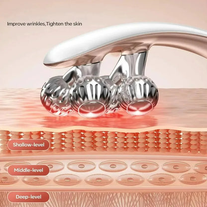 GlowLift™ Facial Massager – V-Shape Lifting Roller with Microcurrent & Red/Blue Light Therapy for Face & Neck