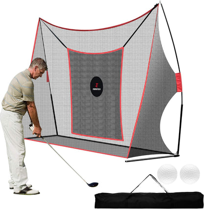 Golf Hitting Net Heavy Duty Golf Practice Net for Backyard Driving Golf Net with High Impact Chipping Hitting Target Golf Driving Practice Net Include Carry Bag Golf Balls for Indoor Outdoor
